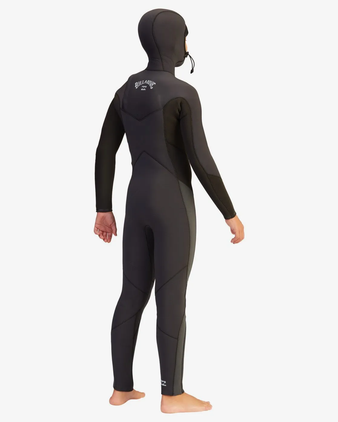 5/4 Boys Absolute Hooded Wetsuit - Black Rock