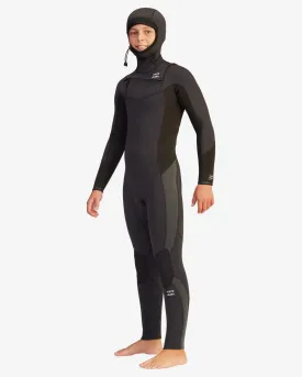 5/4 Boys Absolute Hooded Wetsuit - Black Rock