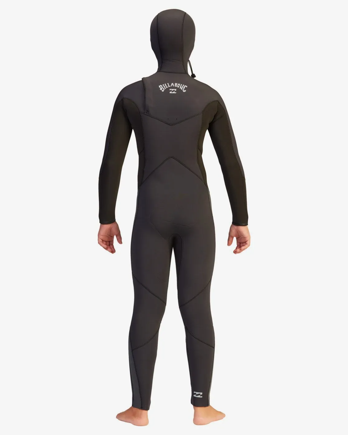 5/4 Boys Absolute Hooded Wetsuit - Black Rock