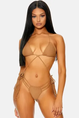 Aruba Halter Triangle Multi Side Strap Thong Bikini