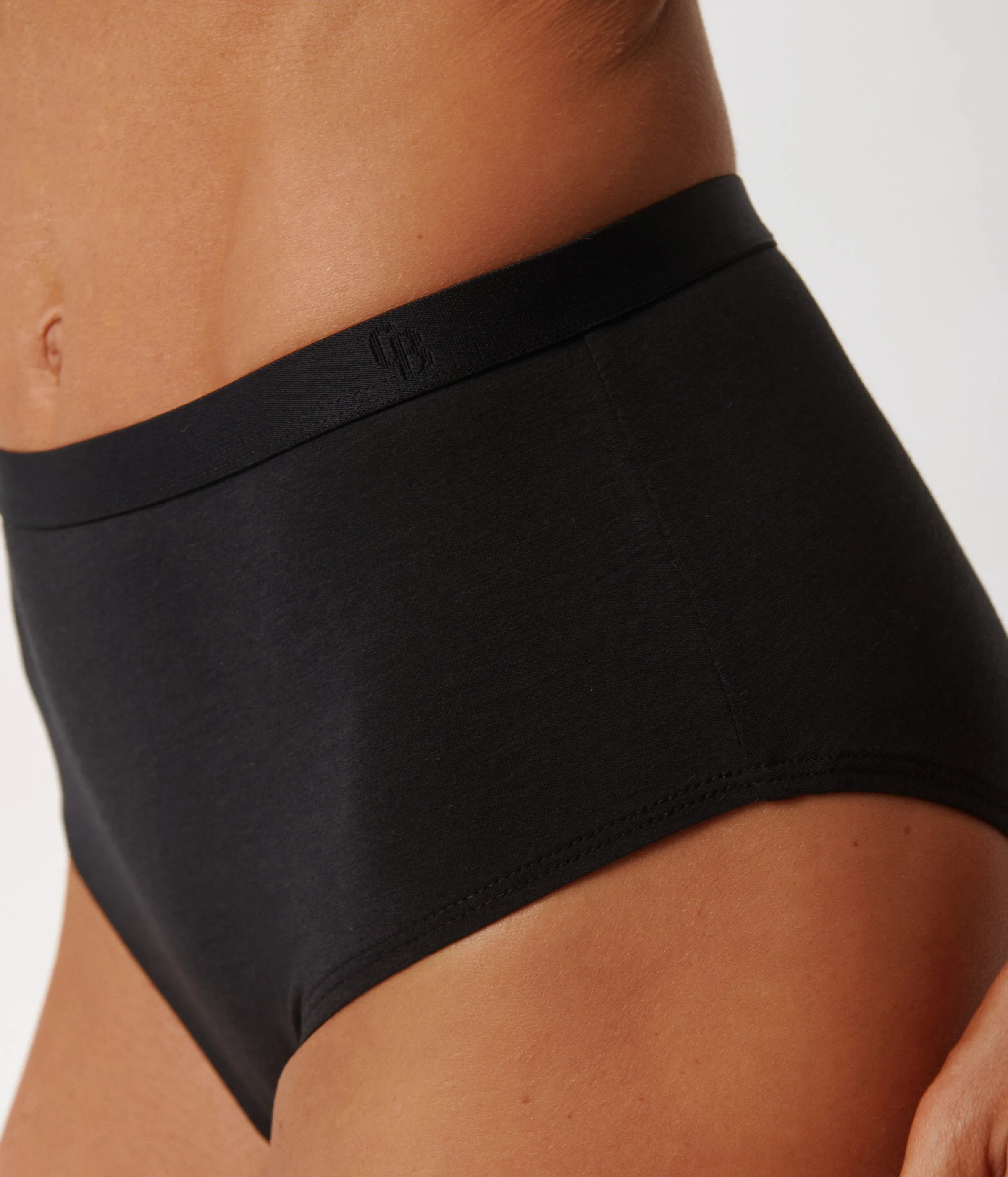 Black bamboo full panties - 3 pack