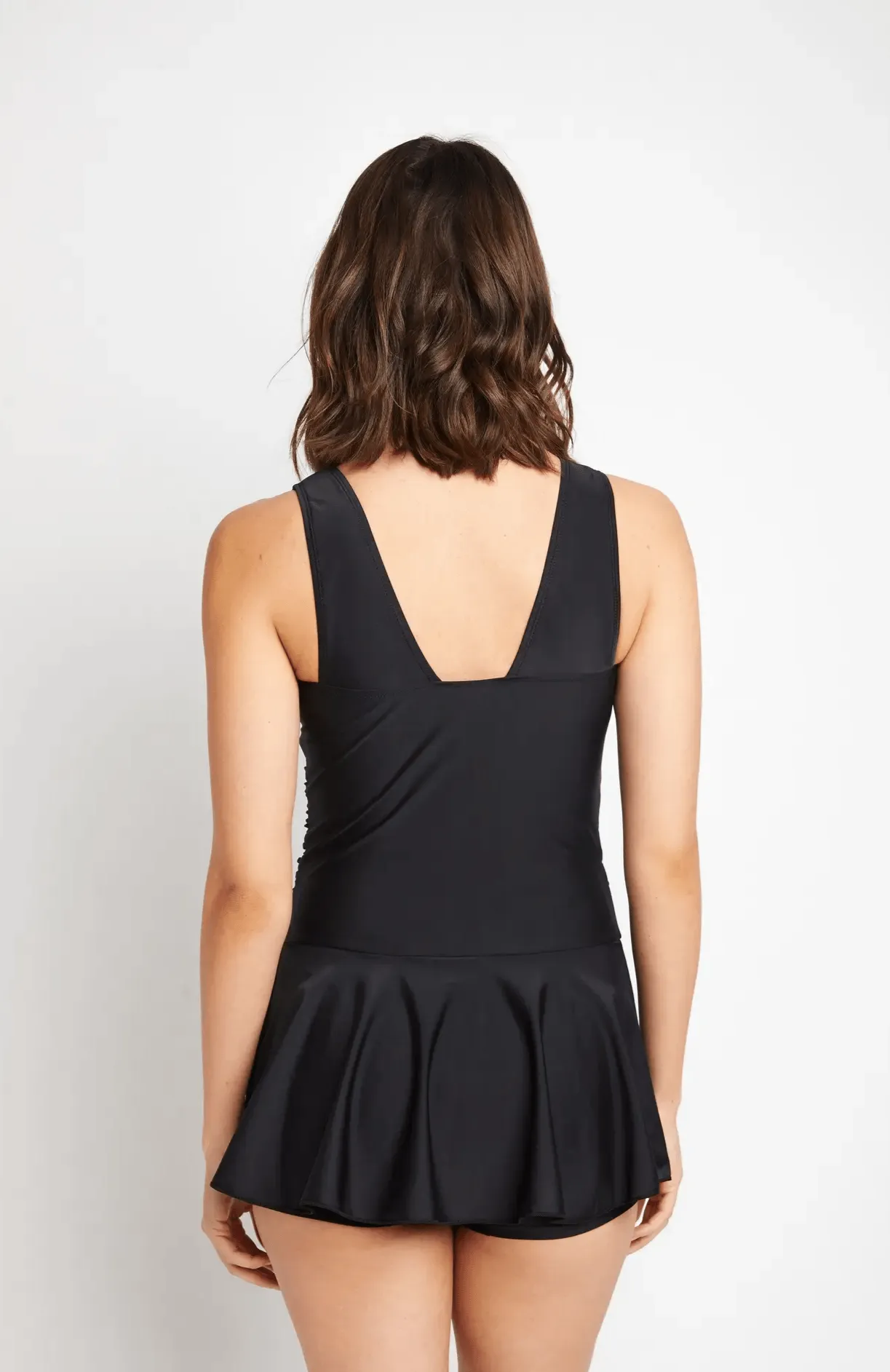 Black Swimdress With Boy Shorts by Marina West Swim.