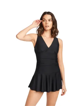 Black Swimdress With Boy Shorts by Marina West Swim.