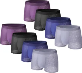 Boxhero [2025 Upgrade Bamboo Boxer Briefs- Breathable Mens Underwear, Built-in with 3D Pouch Comfortable Underwear for Men