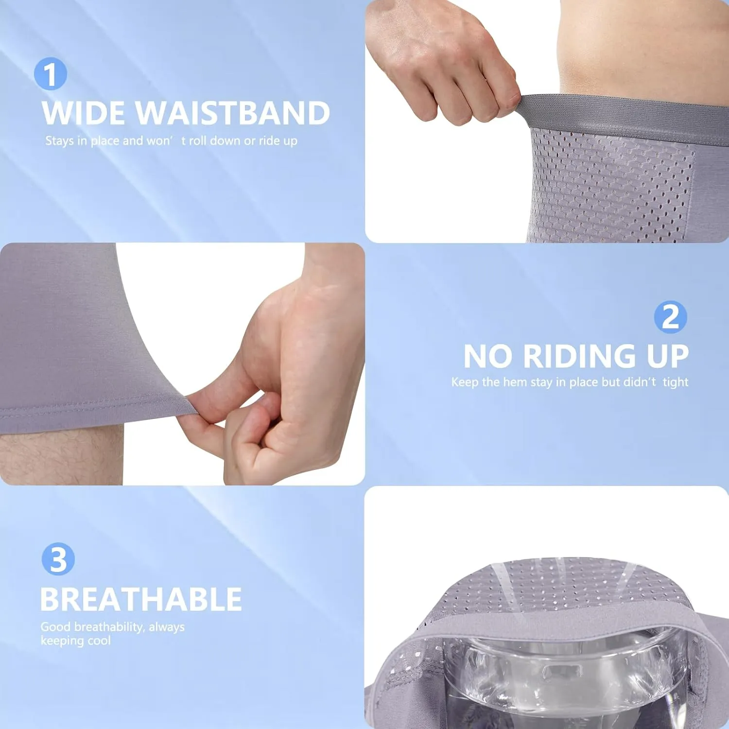 Boxhero [2025 Upgrade Bamboo Boxer Briefs- Breathable Mens Underwear, Built-in with 3D Pouch Comfortable Underwear for Men
