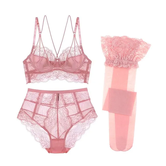 Breathable bra and panty set bra panties