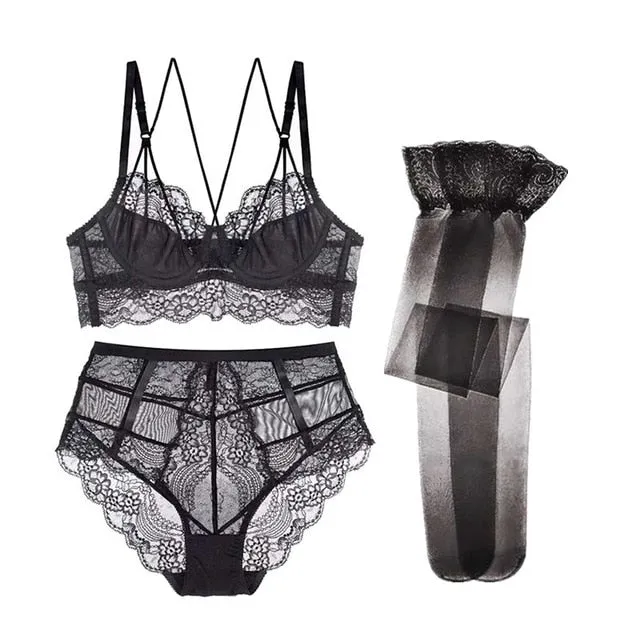Breathable bra and panty set bra panties