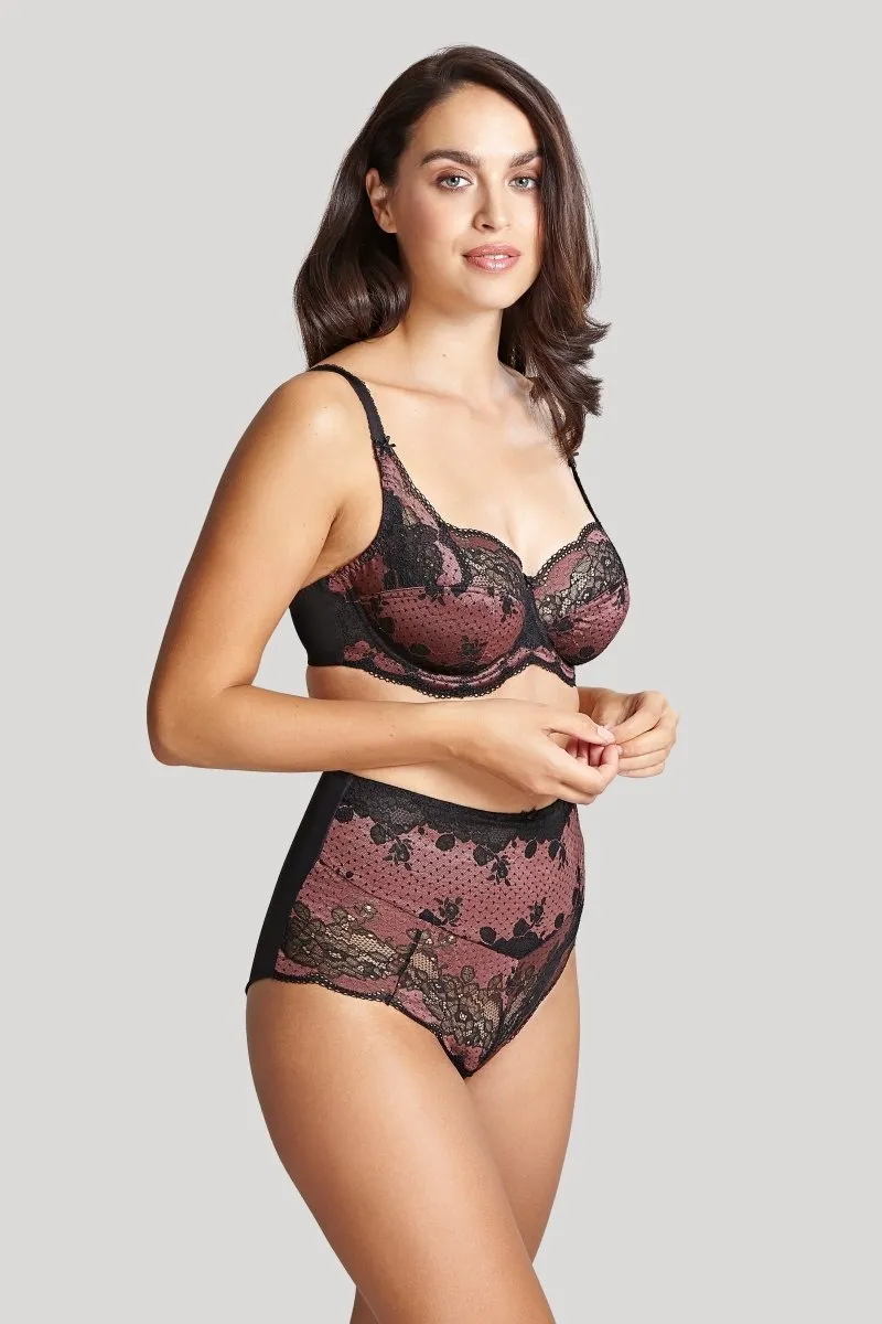 Clara High-Waisted Brief Black/Fig- 7254