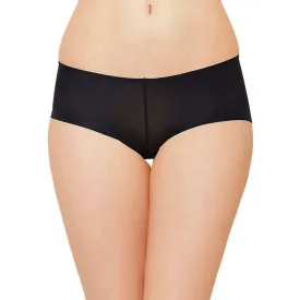 Feel Free Mid Waist Full Coverage Solid Boyleg Panty - Black