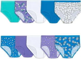 Fruit of the Loom Girls' Cotton Brief Underwear, Multipack