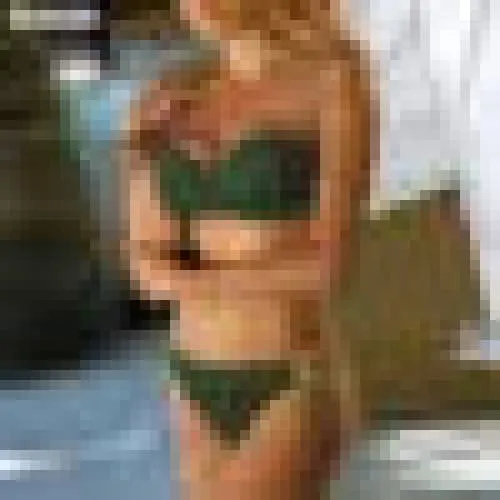 Gold Strap Front Twist Push Up Bikini Swimsuit