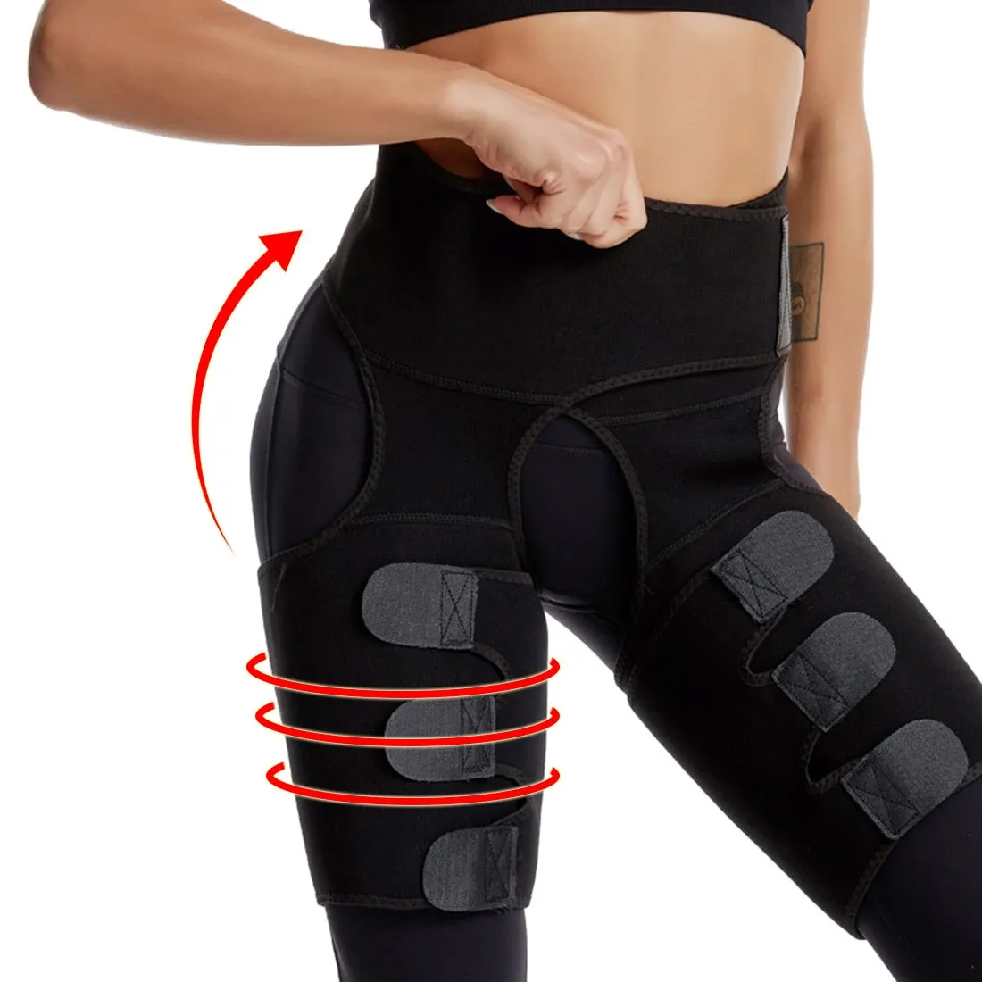 High Waist Thigh Trimmer Neoprene Sweat Shapewear