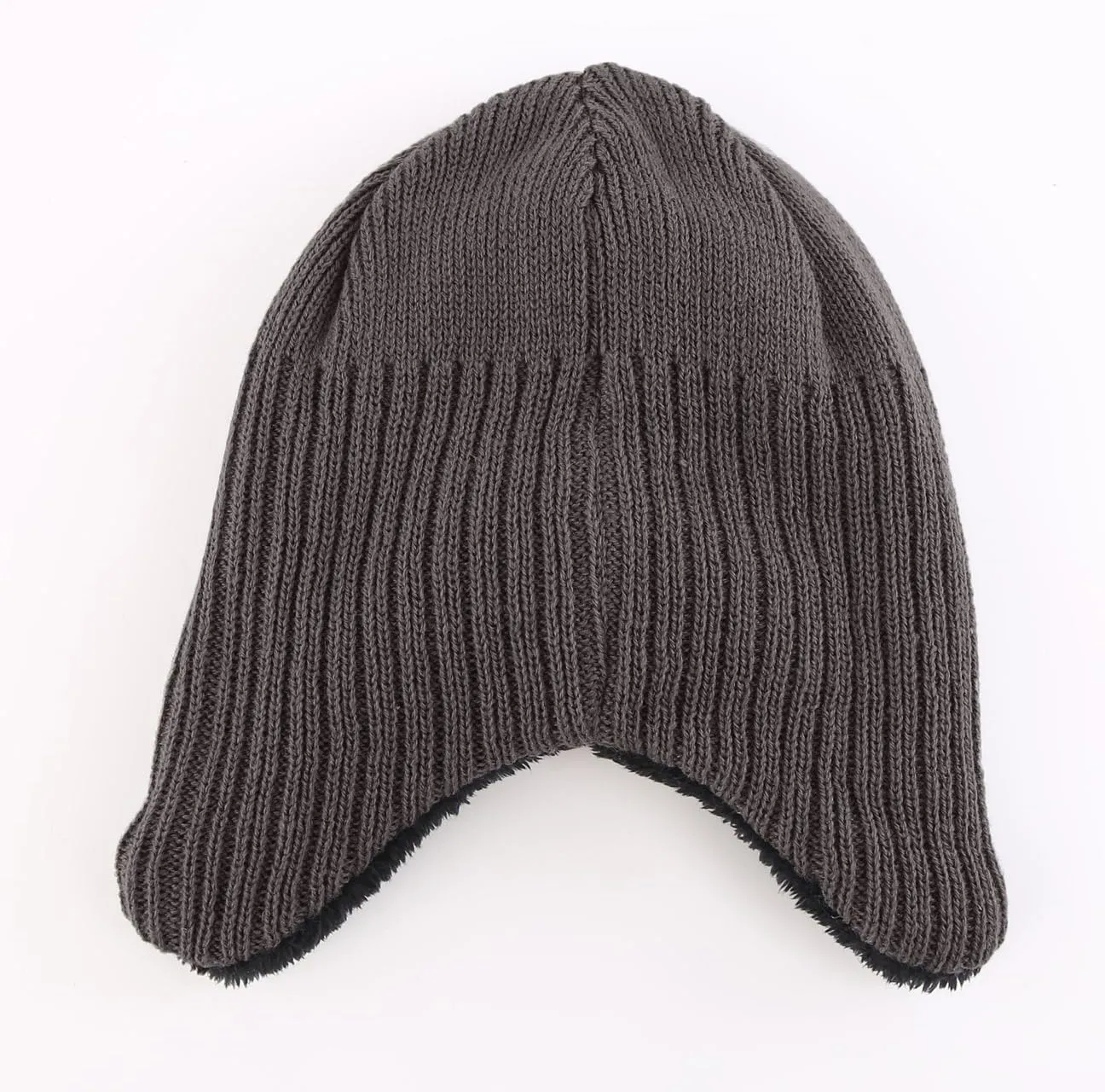Home Prefer Toddler Boys Girls Fleece Knit Kids Hat Visor Earflaps Winter Hat