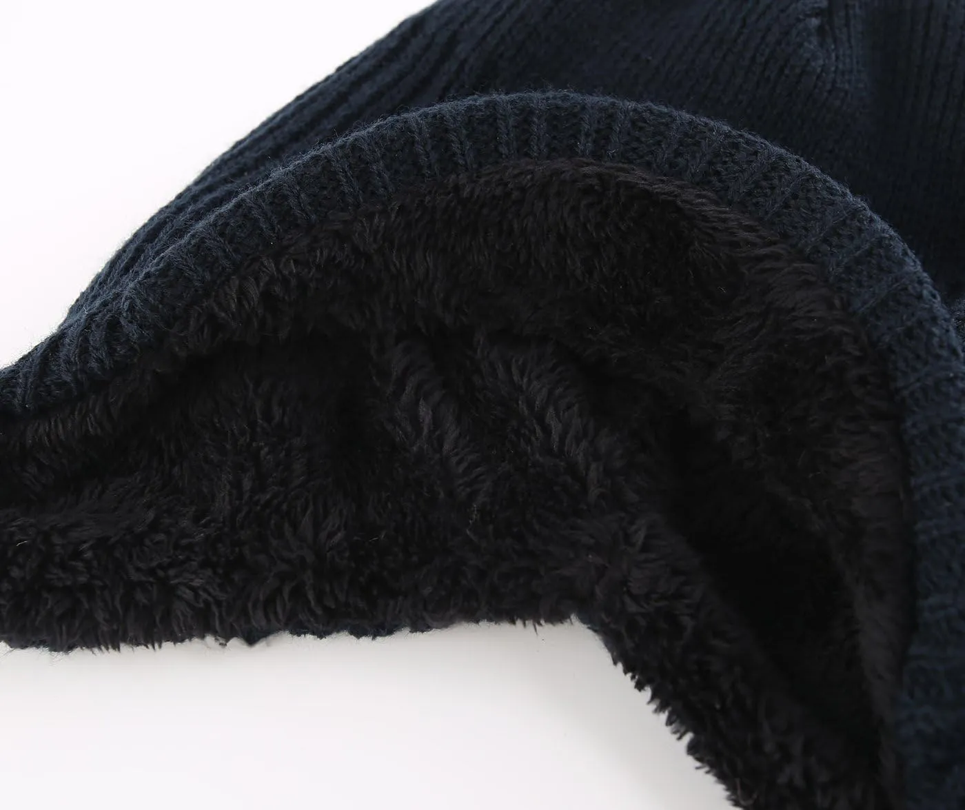 Home Prefer Toddler Boys Girls Fleece Knit Kids Hat Visor Earflaps Winter Hat