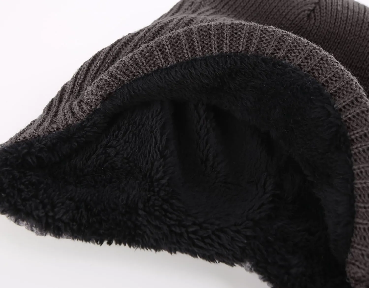 Home Prefer Toddler Boys Girls Fleece Knit Kids Hat Visor Earflaps Winter Hat