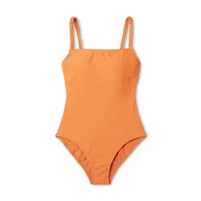 Kona Sol Women's One Piece Swimsuit Medium Coverage Scrunchie Strap