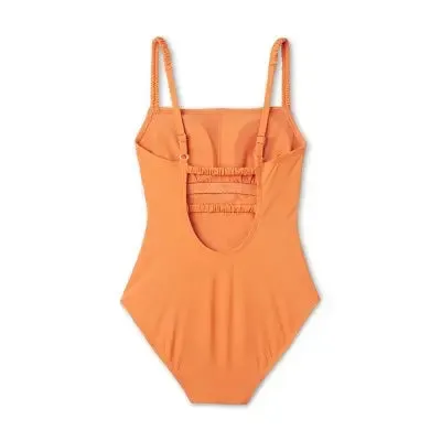 Kona Sol Women's One Piece Swimsuit Medium Coverage Scrunchie Strap