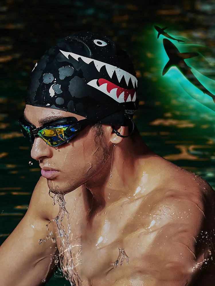 Large Size White Unisex Silicone Swimming Cap for Triathletes - Ultimate Comfort & Performance for All Swim Levels
