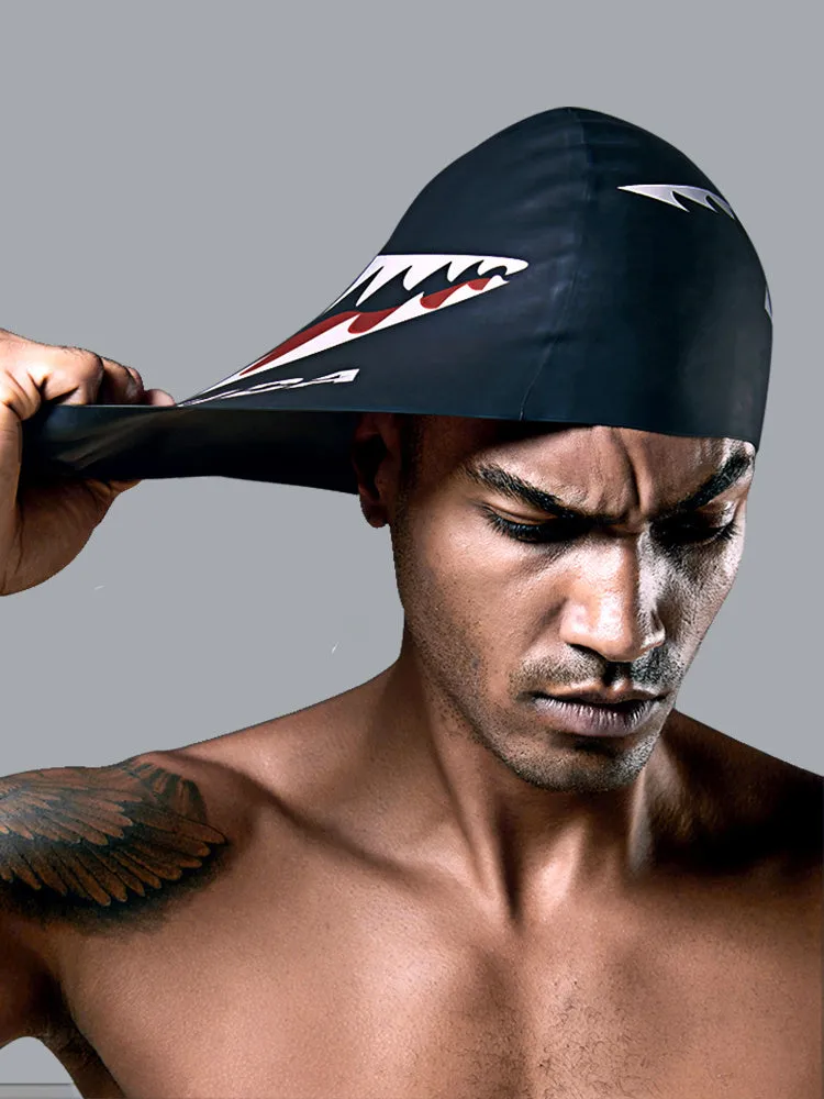 Large Size White Unisex Silicone Swimming Cap for Triathletes - Ultimate Comfort & Performance for All Swim Levels