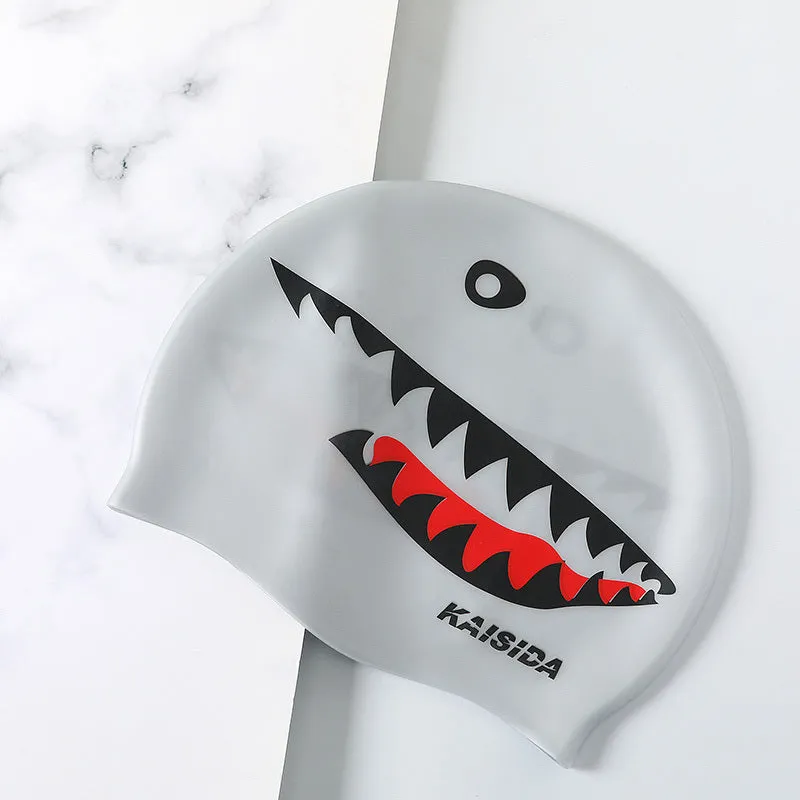 Large Size White Unisex Silicone Swimming Cap for Triathletes - Ultimate Comfort & Performance for All Swim Levels