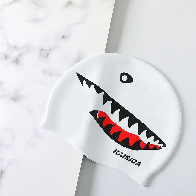 Large Size White Unisex Silicone Swimming Cap for Triathletes - Ultimate Comfort & Performance for All Swim Levels