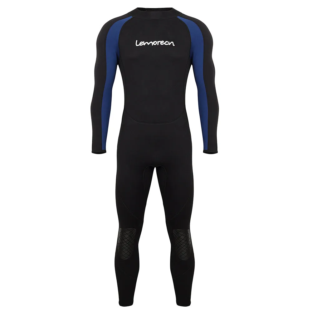Lemorecn Mens Full Wetsuit Neoprene 3/2mm Jumpsuit Long Sleeve Diving Suit