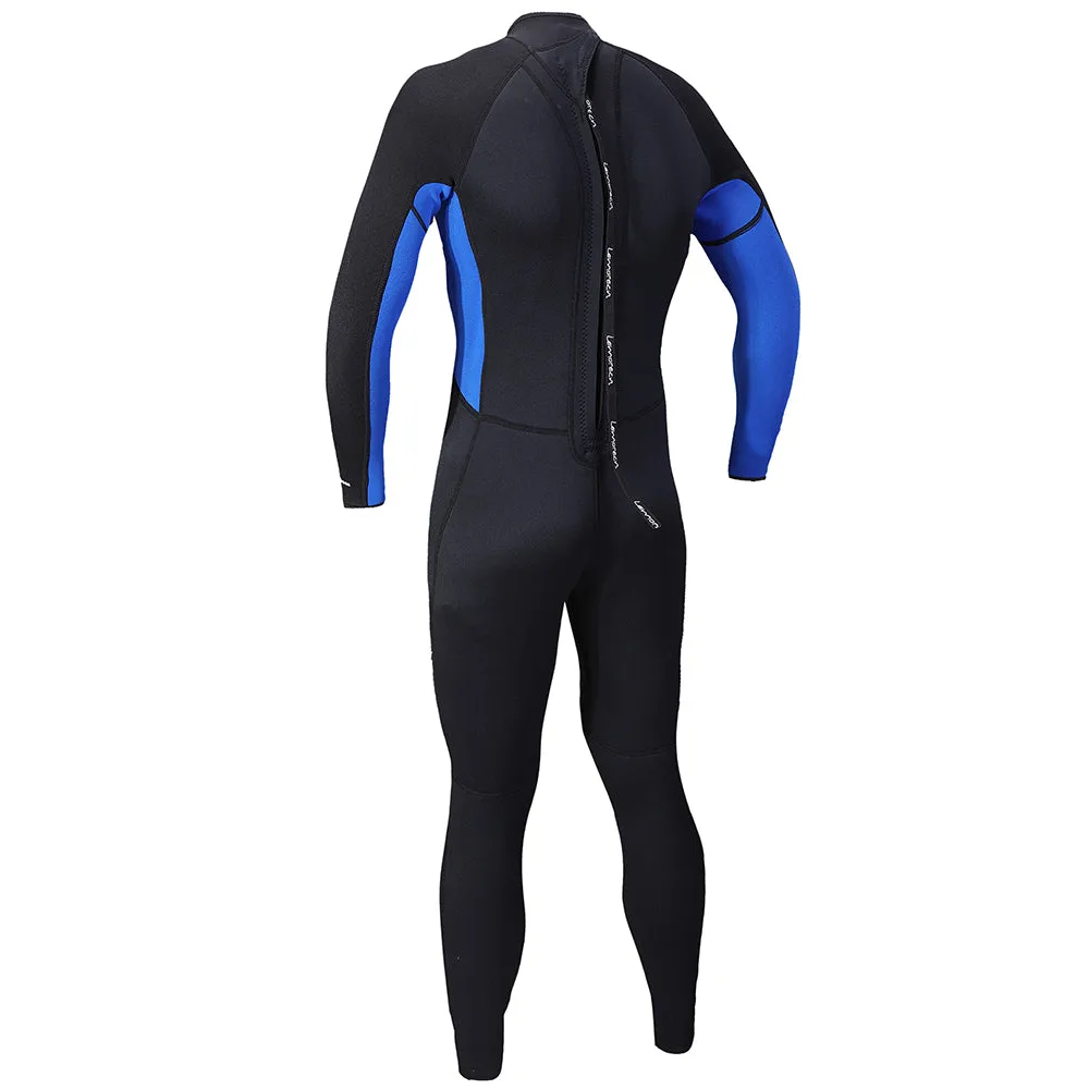 Lemorecn Mens Full Wetsuit Neoprene 3/2mm Jumpsuit Long Sleeve Diving Suit