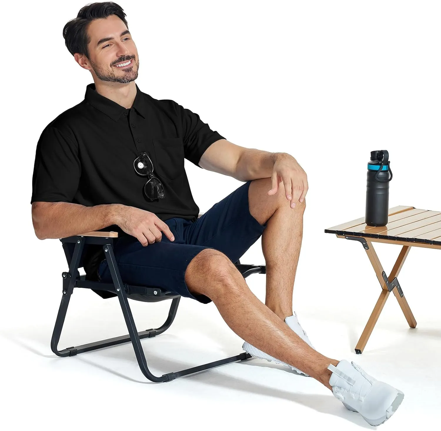 LLdress Men's Polo Golf Shirt Short Sleeve T-Shirts Pique Collared Shirts with Pocket