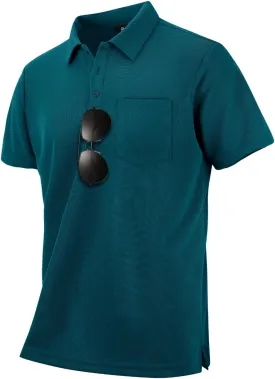 LLdress Men's Polo Golf Shirt Short Sleeve T-Shirts Pique Collared Shirts with Pocket