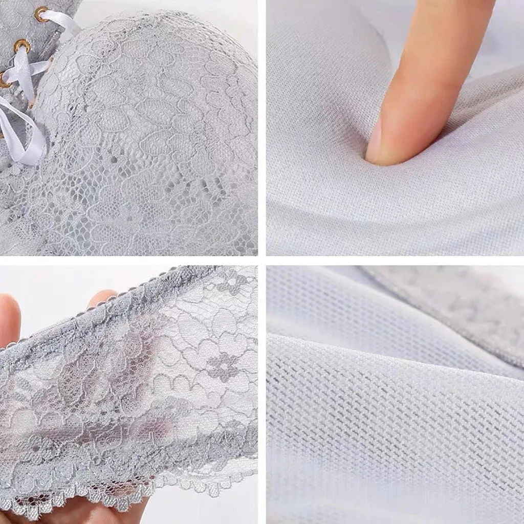 Magic Lace-up Detail Push-Up Bra