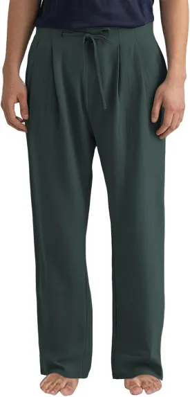 Men Linen Pants Plain Plus Size Flat Front Pants Lightweight Drawstring Waist Vacation Slacks Summer Casual Trousers