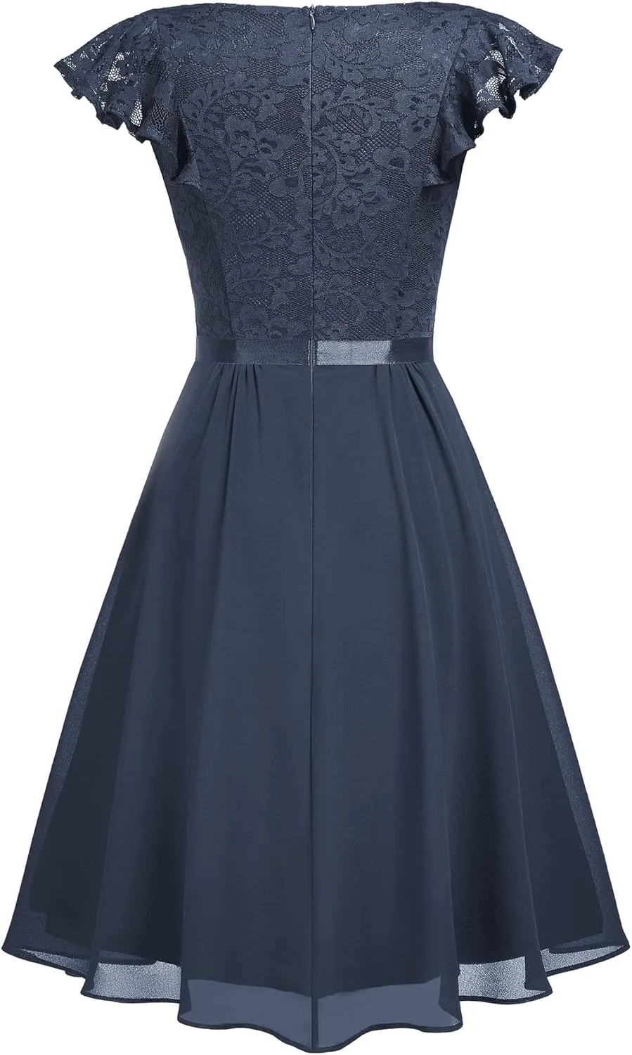 MISSMAY Women’s Retro V-Neck Lace Slim Classic Style Cocktail Party Dress