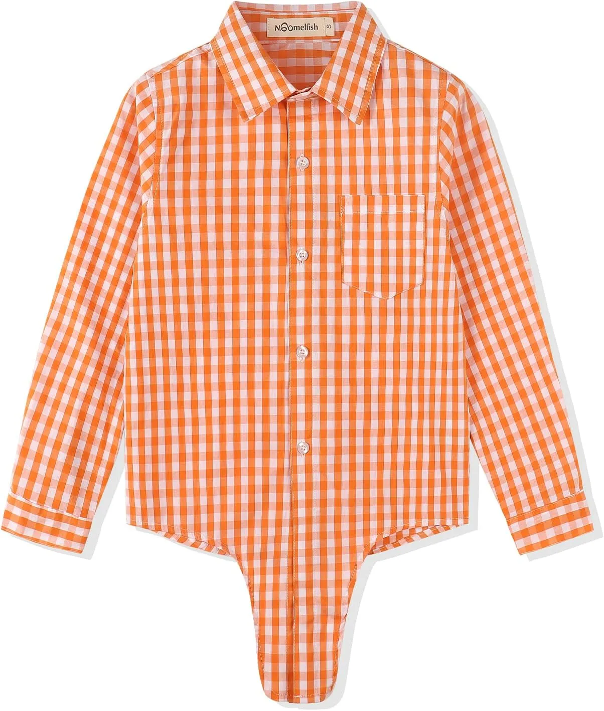 Noomelfish Girls Long Sleeve Button Down Shirt Tie Front Blouse Tops (5-12 Years)