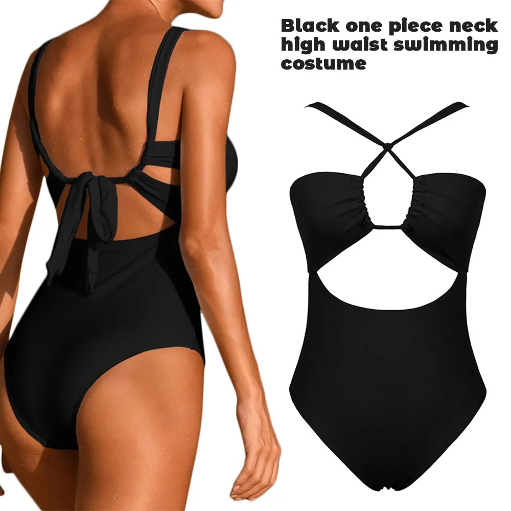 One-Piece Swimsuits High Waist & Backless Strap Bikini