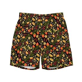 Russian Black Khokhloma Recycled Men's Swim Trunks