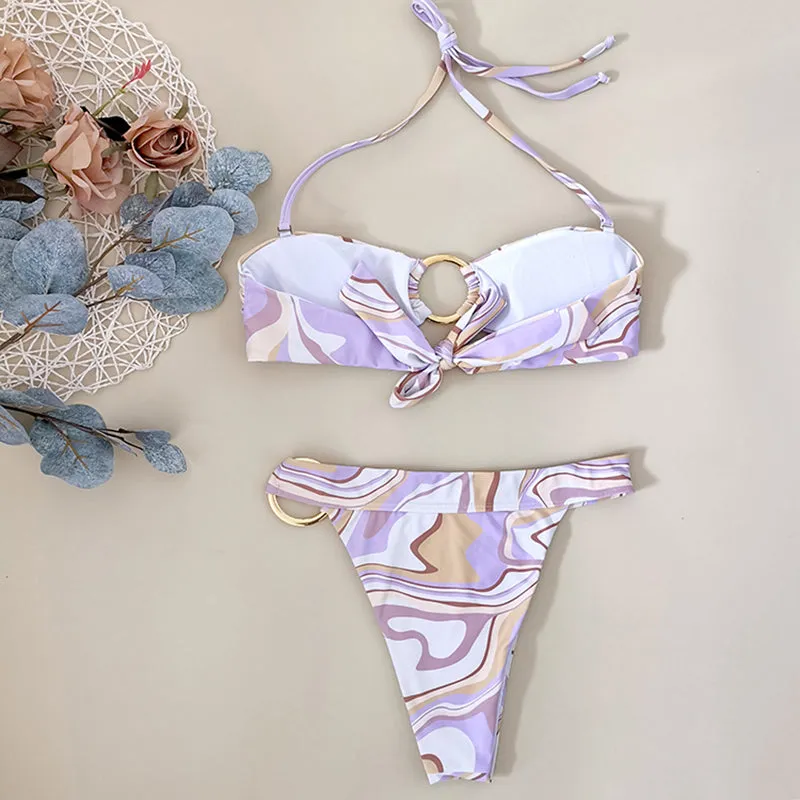 Sally Printed Push-Up Bra Bikini