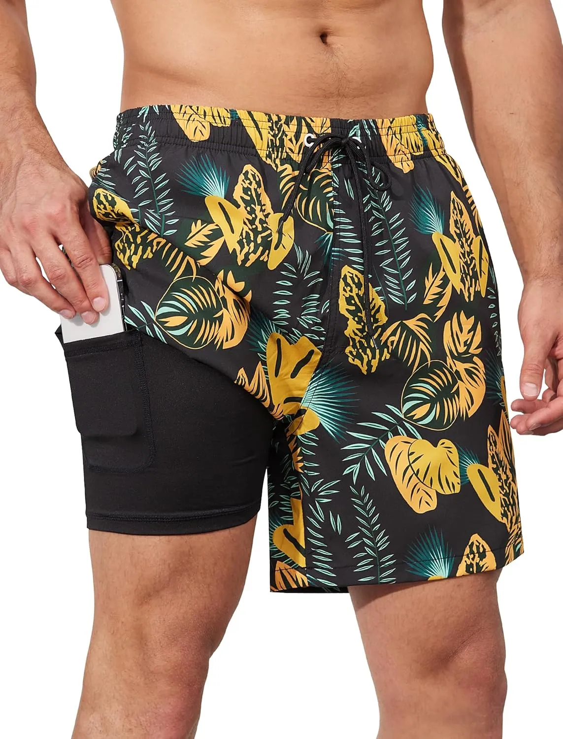 SILKWORLD Men's Casual Button Down Shirts 2 Piece Short Sleeve Outfits Hawaiian Shirt and Shorts Set