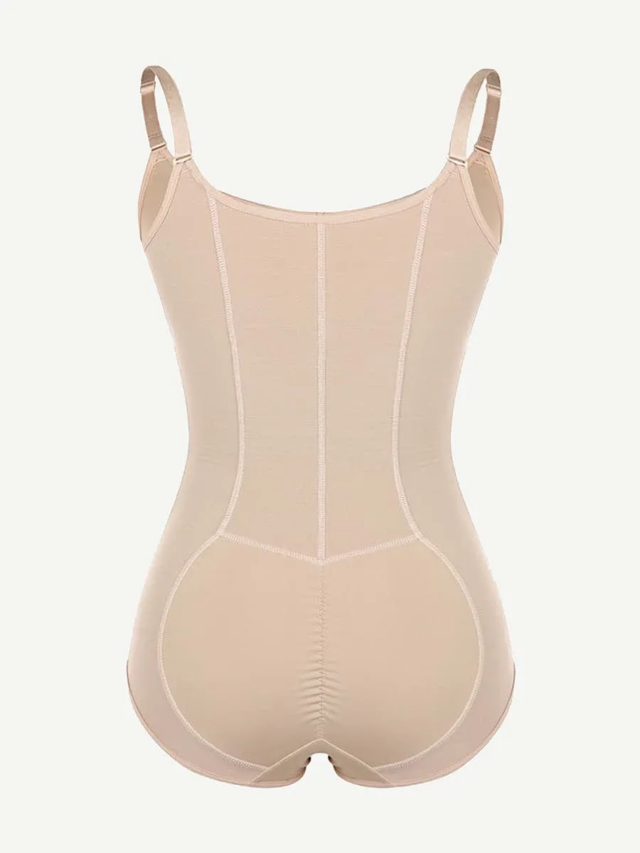 Wholesale Large Size Postoperative Full Body Shaper Front Zipper Smooth Abdomen