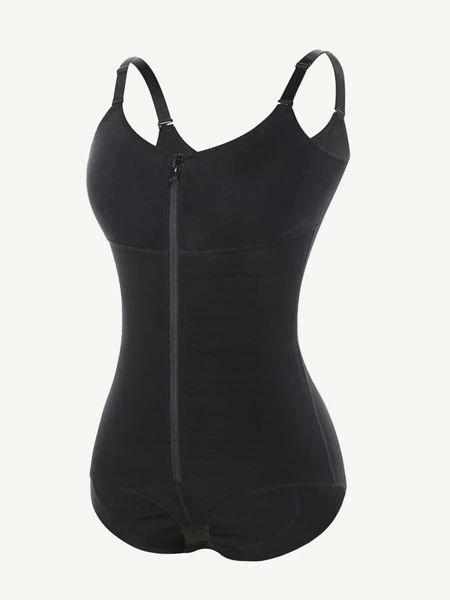 Wholesale Large Size Postoperative Full Body Shaper Front Zipper Smooth Abdomen