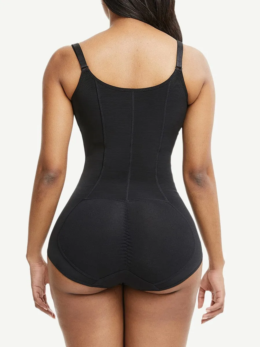 Wholesale Large Size Postoperative Full Body Shaper Front Zipper Smooth Abdomen