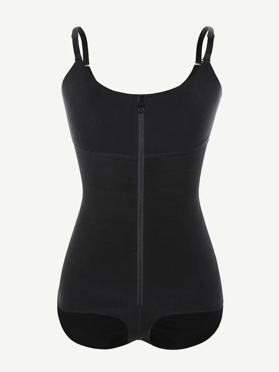 Wholesale Large Size Postoperative Full Body Shaper Front Zipper Smooth Abdomen
