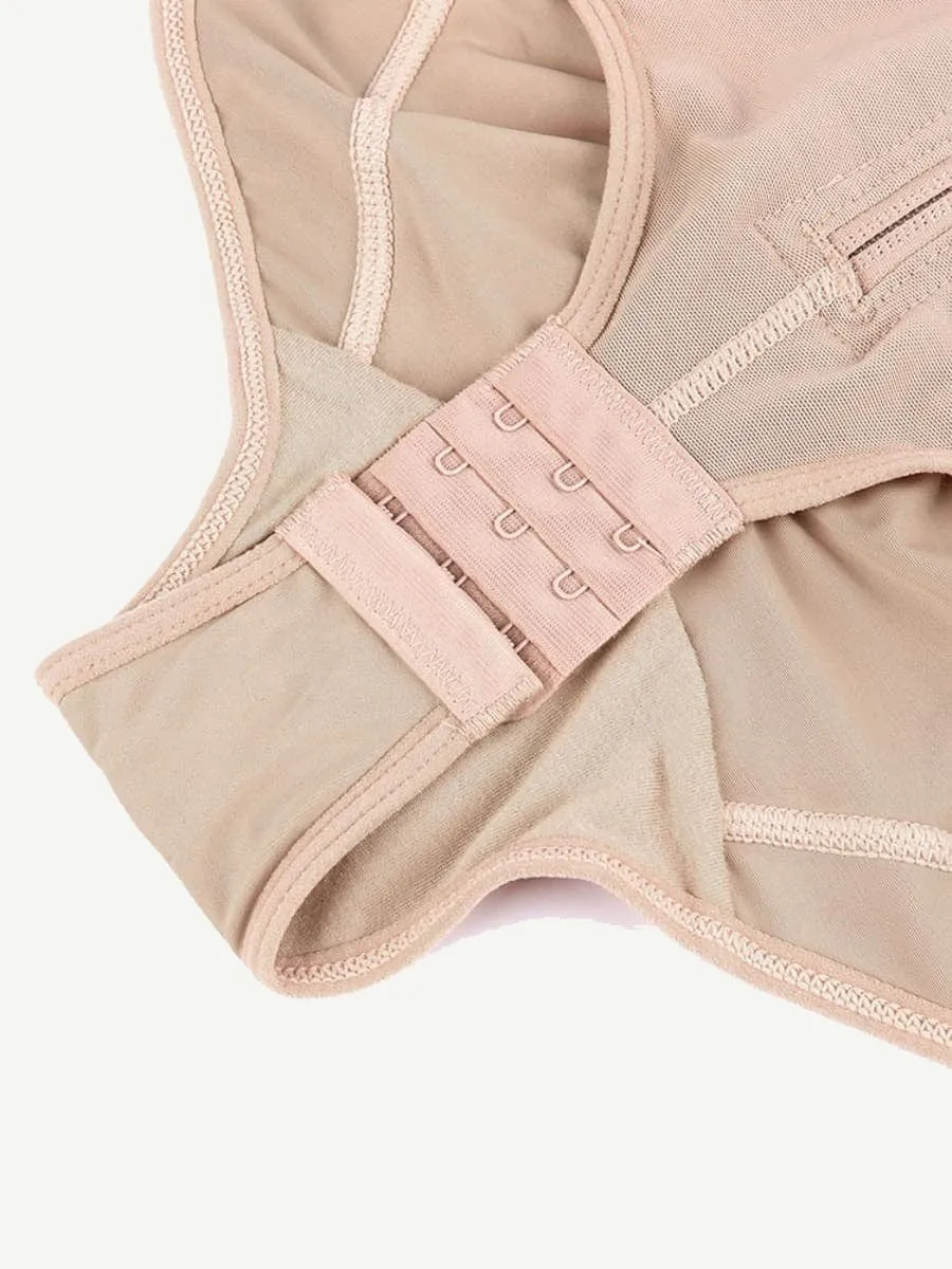 Wholesale Large Size Postoperative Full Body Shaper Front Zipper Smooth Abdomen