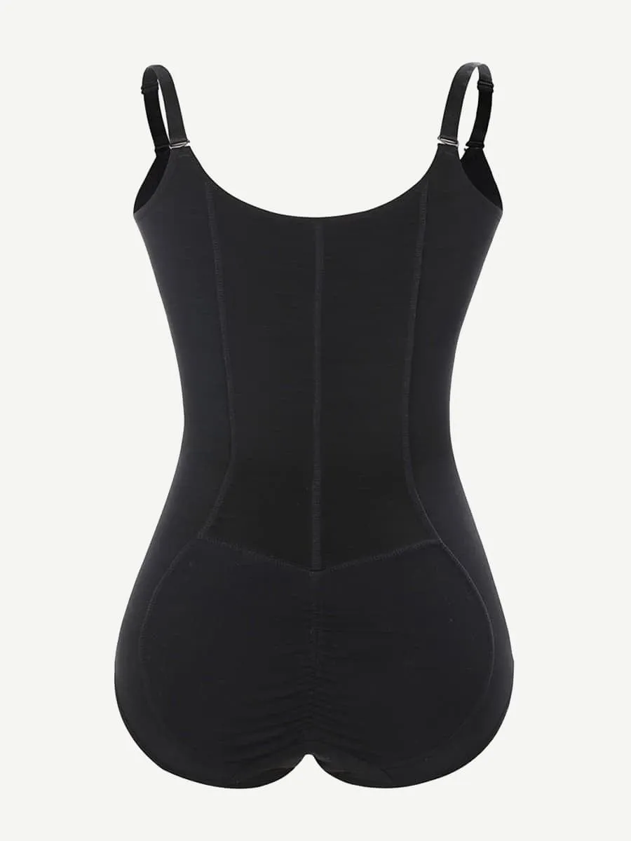 Wholesale Large Size Postoperative Full Body Shaper Front Zipper Smooth Abdomen