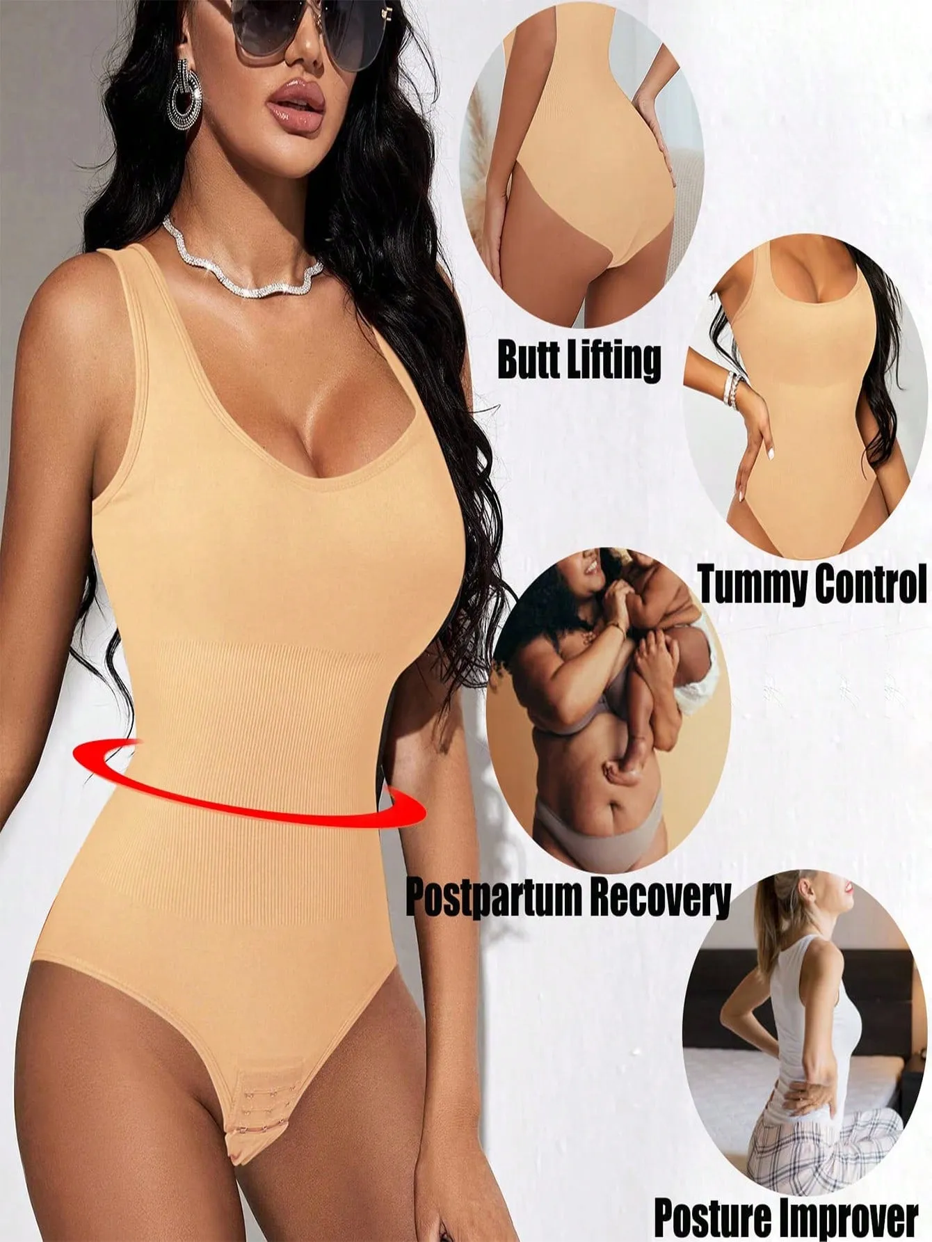 Women Shapewear Bodysuit Waist Trainer Slim Full Body Shaper